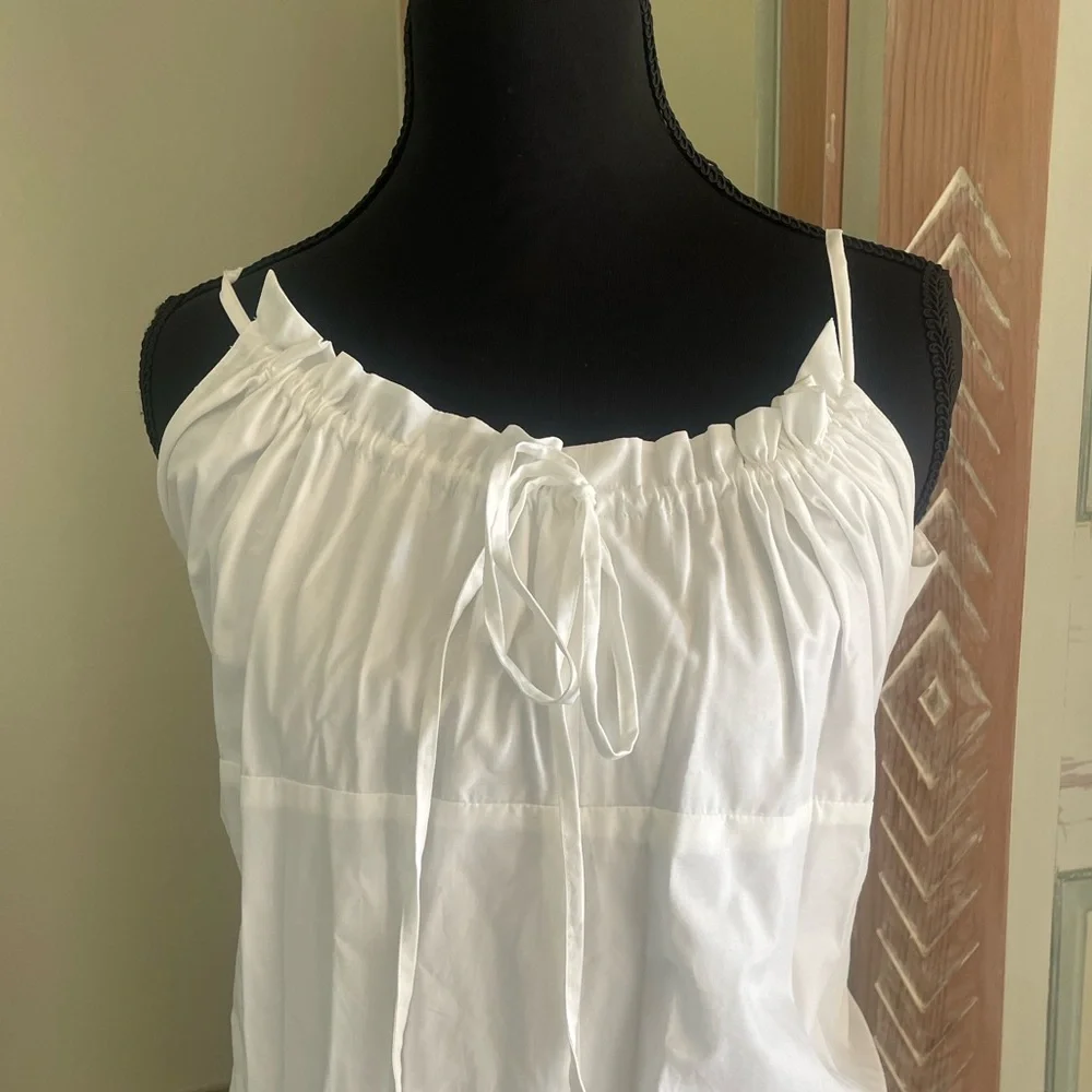 Moda | Maxi puff hem milkmaid bodice corset back dress. Size Medium. 100% cotton - Picture 3 of 8